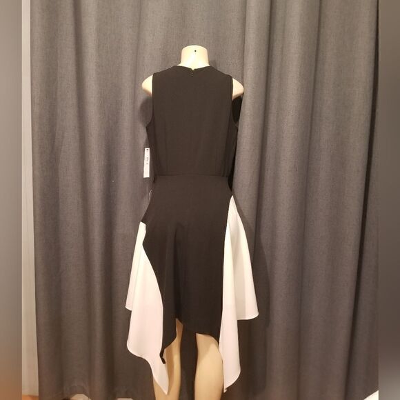 Maggy London Black a d white Midi Dress NWT size 10 - Picture 11 of 13